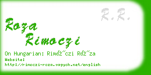 roza rimoczi business card